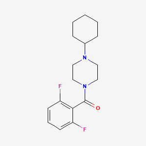 molecular formula C17H22F2N2O B4430774 (4-CYCLOHEXYLPIPERAZINO)(2,6-DIFLUOROPHENYL)METHANONE 