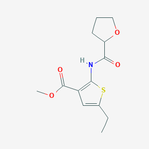 molecular formula C13H17NO4S B4430785 Methyl 5-ethyl-2-[(tetrahydrofuran-2-ylcarbonyl)amino]thiophene-3-carboxylate 