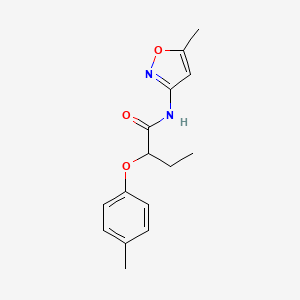 molecular formula C15H18N2O3 B4430787 N-(5-methyl-1,2-oxazol-3-yl)-2-(4-methylphenoxy)butanamide 
