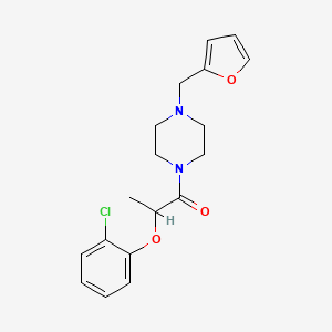 molecular formula C18H21ClN2O3 B4430811 2-(2-CHLOROPHENOXY)-1-[4-(2-FURYLMETHYL)PIPERAZINO]-1-PROPANONE 