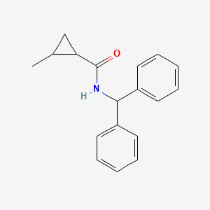 molecular formula C18H19NO B4430839 N-(diphenylmethyl)-2-methylcyclopropane-1-carboxamide 