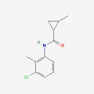molecular formula C12H14ClNO B4430879 N-(3-chloro-2-methylphenyl)-2-methylcyclopropane-1-carboxamide 