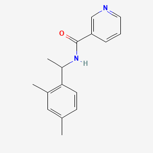 molecular formula C16H18N2O B4430922 N-[1-(2,4-dimethylphenyl)ethyl]pyridine-3-carboxamide 