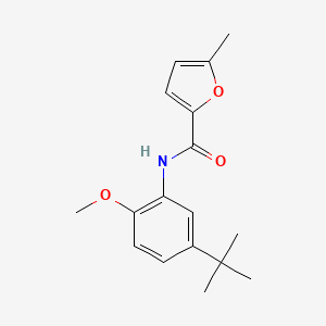 molecular formula C17H21NO3 B4430938 N-(5-tert-butyl-2-methoxyphenyl)-5-methylfuran-2-carboxamide 