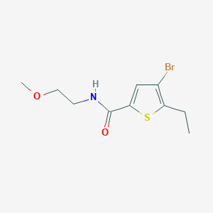 molecular formula C10H14BrNO2S B4430959 4-bromo-5-ethyl-N-(2-methoxyethyl)thiophene-2-carboxamide 