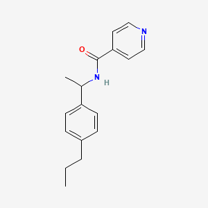 molecular formula C17H20N2O B4430967 N-[1-(4-propylphenyl)ethyl]pyridine-4-carboxamide 