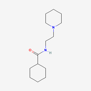 molecular formula C14H26N2O B4430978 N-[2-(piperidin-1-yl)ethyl]cyclohexanecarboxamide 