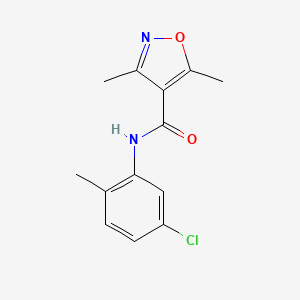 molecular formula C13H13ClN2O2 B4430986 N-(5-chloro-2-methylphenyl)-3,5-dimethyl-1,2-oxazole-4-carboxamide 