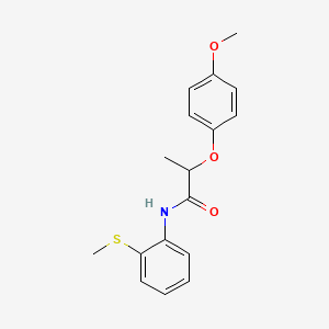molecular formula C17H19NO3S B4431121 2-(4-methoxyphenoxy)-N-[2-(methylsulfanyl)phenyl]propanamide 