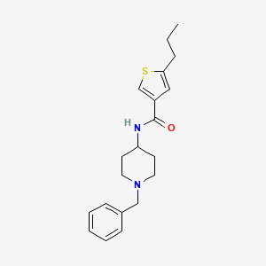 molecular formula C20H26N2OS B4431184 N-(1-benzylpiperidin-4-yl)-5-propylthiophene-3-carboxamide 