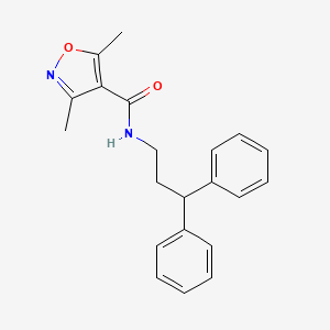 molecular formula C21H22N2O2 B4431223 N-(3,3-diphenylpropyl)-3,5-dimethyl-1,2-oxazole-4-carboxamide 