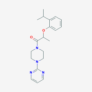 molecular formula C20H26N4O2 B4431331 2-(2-ISOPROPYLPHENOXY)-1-[4-(2-PYRIMIDINYL)PIPERAZINO]-1-PROPANONE 