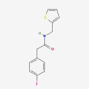 molecular formula C13H12FNOS B4431336 2-(4-fluorophenyl)-N-(thiophen-2-ylmethyl)acetamide 