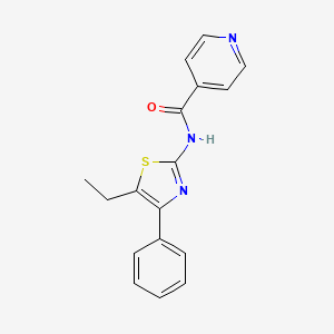molecular formula C17H15N3OS B4431449 N-(5-ETHYL-4-PHENYL-13-THIAZOL-2-YL)PYRIDINE-4-CARBOXAMIDE 