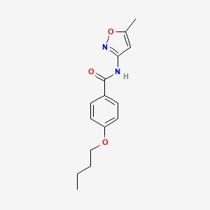 molecular formula C15H18N2O3 B4431507 4-BUTOXY-N-(5-METHYL-12-OXAZOL-3-YL)BENZAMIDE 