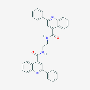 molecular formula C34H26N4O2 B443153 2-PHENYL-N~4~-(2-{[(2-PHENYL-4-QUINOLYL)CARBONYL]AMINO}ETHYL)-4-QUINOLINECARBOXAMIDE 