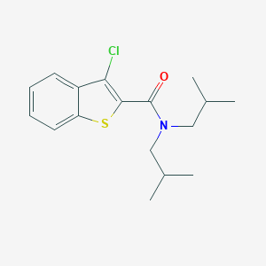 molecular formula C17H22ClNOS B443156 3-chloro-N,N-bis(2-methylpropyl)-1-benzothiophene-2-carboxamide 