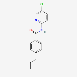 molecular formula C15H15ClN2O B4431591 N-(5-chloropyridin-2-yl)-4-propylbenzamide 
