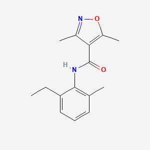 molecular formula C15H18N2O2 B4431597 N-(2-ethyl-6-methylphenyl)-3,5-dimethyl-1,2-oxazole-4-carboxamide 