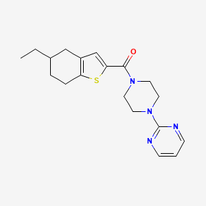 molecular formula C19H24N4OS B4431753 (5-ETHYL-4,5,6,7-TETRAHYDRO-1-BENZOTHIOPHEN-2-YL)[4-(2-PYRIMIDINYL)PIPERAZINO]METHANONE 