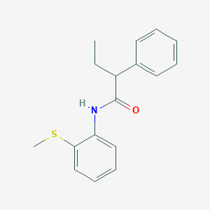 molecular formula C17H19NOS B4431812 N-[2-(methylsulfanyl)phenyl]-2-phenylbutanamide 