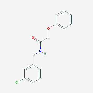 molecular formula C15H14ClNO2 B4431878 N-[(3-chlorophenyl)methyl]-2-phenoxyacetamide CAS No. 18861-23-9