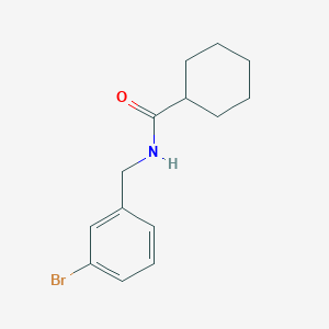 molecular formula C14H18BrNO B4432015 N-[(3-bromophenyl)methyl]cyclohexanecarboxamide 