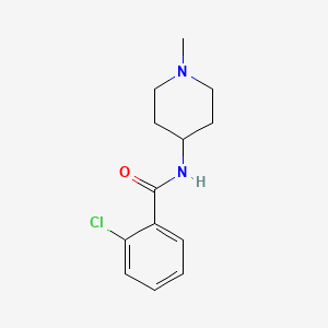 molecular formula C13H17ClN2O B4432038 2-chloro-N-(1-methylpiperidin-4-yl)benzamide 