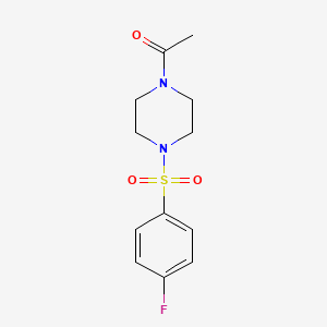 molecular formula C12H15FN2O3S B4432074 Piperazine, 1-acetyl-4-[(4-fluorophenyl)sulfonyl]- CAS No. 314728-84-2