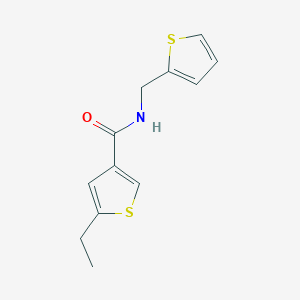 molecular formula C12H13NOS2 B4432079 5-ethyl-N-(thiophen-2-ylmethyl)thiophene-3-carboxamide 