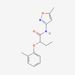 molecular formula C15H18N2O3 B4432129 N-(5-methyl-1,2-oxazol-3-yl)-2-(2-methylphenoxy)butanamide 