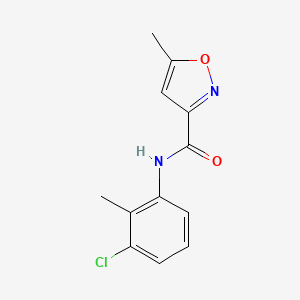 molecular formula C12H11ClN2O2 B4432160 N-(3-chloro-2-methylphenyl)-5-methyl-1,2-oxazole-3-carboxamide 