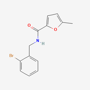 molecular formula C13H12BrNO2 B4432224 N-[(2-bromophenyl)methyl]-5-methylfuran-2-carboxamide 