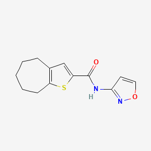molecular formula C13H14N2O2S B4432292 N-(12-OXAZOL-3-YL)-4H5H6H7H8H-CYCLOHEPTA[B]THIOPHENE-2-CARBOXAMIDE 