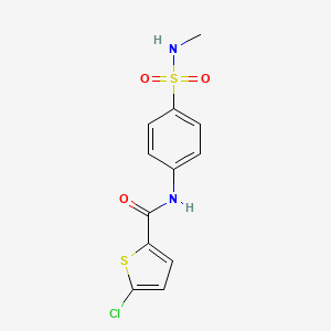 molecular formula C12H11ClN2O3S2 B4432301 5-chloro-N-[4-(methylsulfamoyl)phenyl]thiophene-2-carboxamide 
