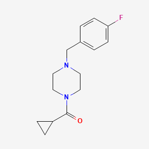molecular formula C15H19FN2O B4432323 CYCLOPROPYL[4-(4-FLUOROBENZYL)PIPERAZINO]METHANONE 