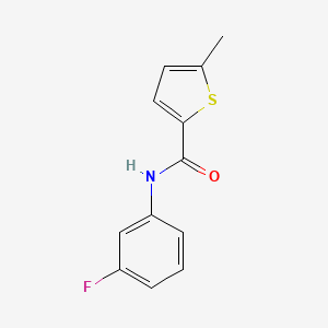 molecular formula C12H10FNOS B4432344 N-(3-fluorophenyl)-5-methylthiophene-2-carboxamide 