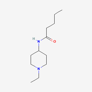 molecular formula C12H24N2O B4432383 N-(1-ethylpiperidin-4-yl)pentanamide 
