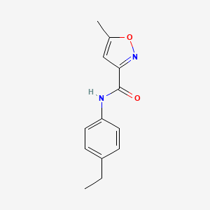 molecular formula C13H14N2O2 B4432485 N-(4-ethylphenyl)-5-methyl-1,2-oxazole-3-carboxamide 