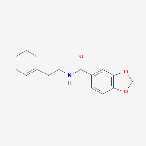 molecular formula C16H19NO3 B443275 N-[2-(1-cyclohexen-1-yl)ethyl]-1,3-benzodioxole-5-carboxamide 