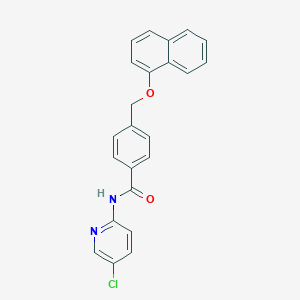 molecular formula C23H17ClN2O2 B443279 N-(5-chloropyridin-2-yl)-4-[(1-naphthyloxy)methyl]benzamide 