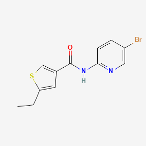 molecular formula C12H11BrN2OS B4432830 N-(5-bromopyridin-2-yl)-5-ethylthiophene-3-carboxamide 
