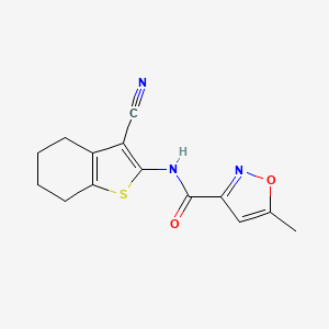 molecular formula C14H13N3O2S B4432862 N-(3-cyano-4,5,6,7-tetrahydro-1-benzothiophen-2-yl)-5-methyl-3-isoxazolecarboxamide 