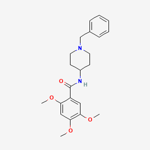 molecular formula C22H28N2O4 B4432886 N-(1-benzylpiperidin-4-yl)-2,4,5-trimethoxybenzamide 