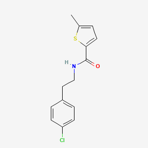 molecular formula C14H14ClNOS B4432913 N-[2-(4-chlorophenyl)ethyl]-5-methylthiophene-2-carboxamide 