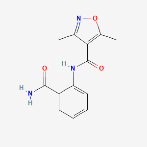 molecular formula C13H13N3O3 B4432916 N-(2-CARBAMOYLPHENYL)-3,5-DIMETHYL-4-ISOXAZOLECARBOXAMIDE 