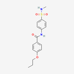 molecular formula C17H20N2O4S B4432943 N-[4-(methylsulfamoyl)phenyl]-4-propoxybenzamide 