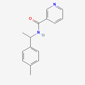 molecular formula C15H16N2O B4432985 N-[1-(4-methylphenyl)ethyl]pyridine-3-carboxamide 