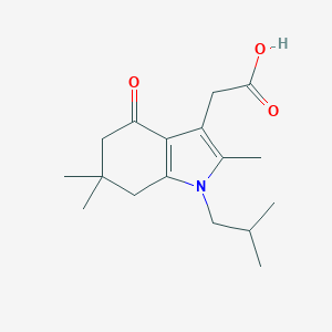 1-Isobutyl-2,6,6-trimethyl-4-oxo-4,5,6,7-tetrahydro-3-indoleacetic acid