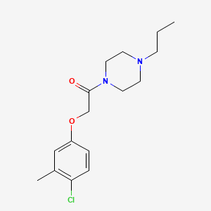 molecular formula C16H23ClN2O2 B4433063 2-(4-CHLORO-3-METHYLPHENOXY)-1-(4-PROPYLPIPERAZINO)-1-ETHANONE 